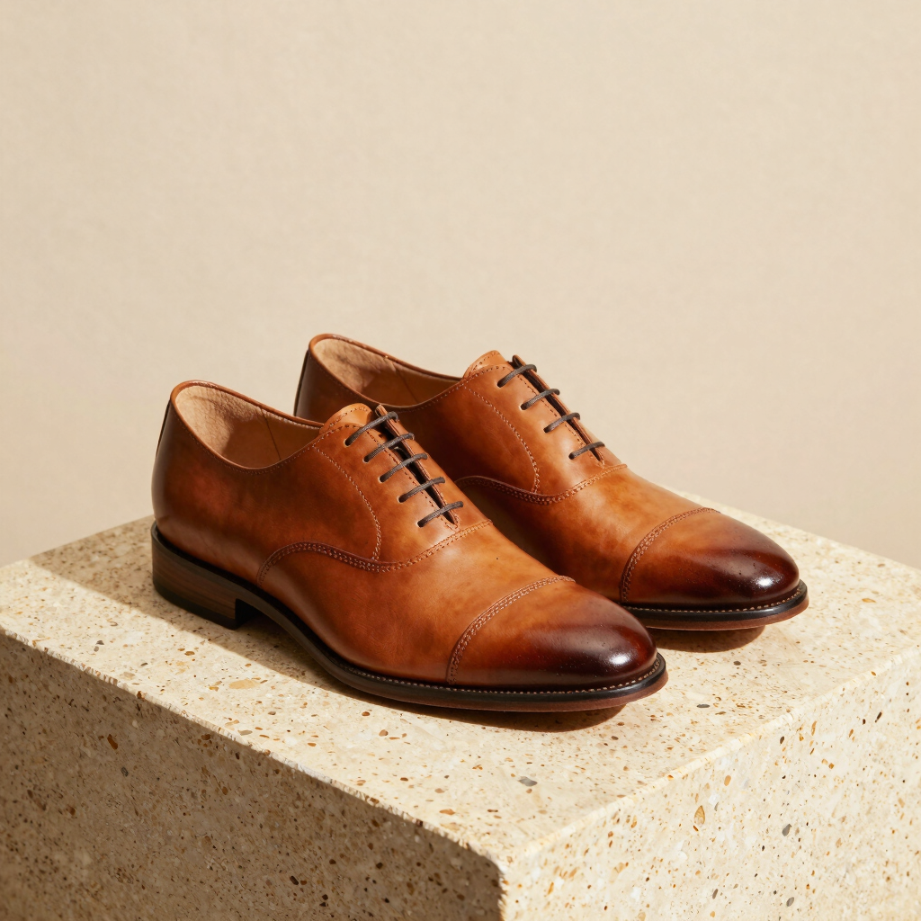 Richelieus Classiques en Cuir Fauve