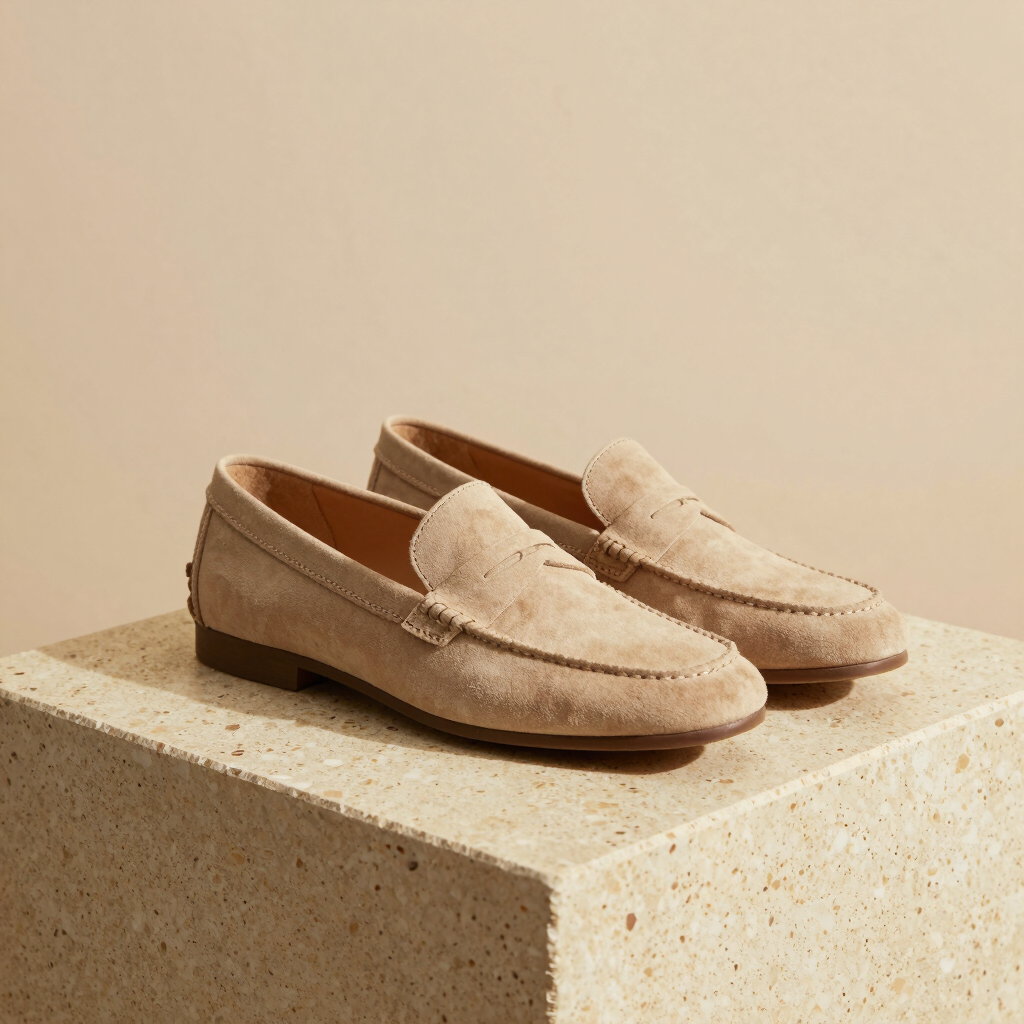 Mocassins en Cuir Nabuck Sable