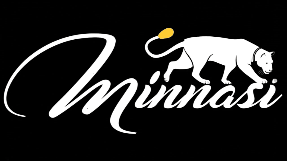 The brand logo featuring a stylized tiger and the name "Minnasi" in a unique font