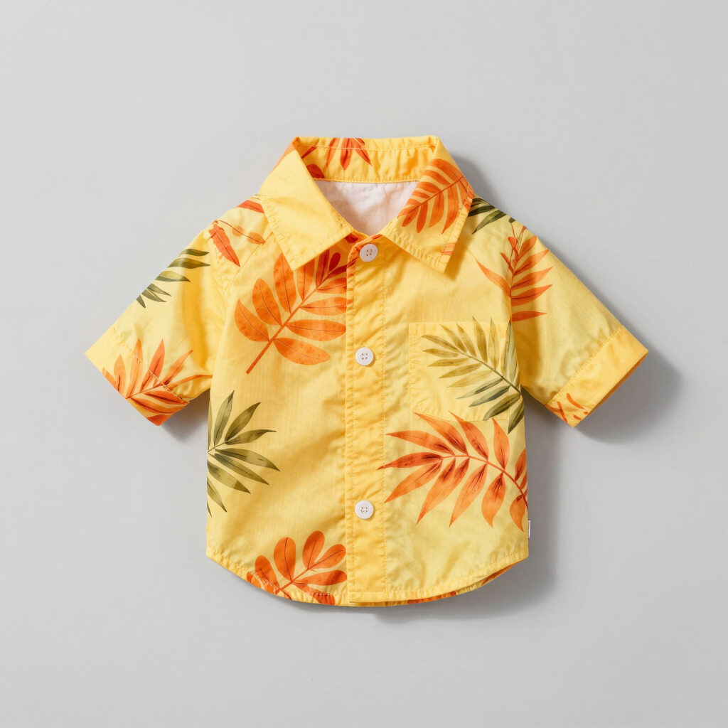 Camisa Tropical Guayaba Neón