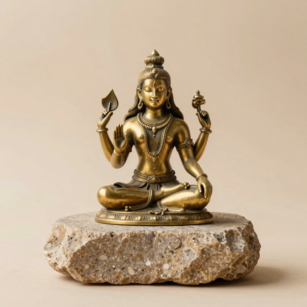Lord Shiva Dhyana Mudra Brass Idol