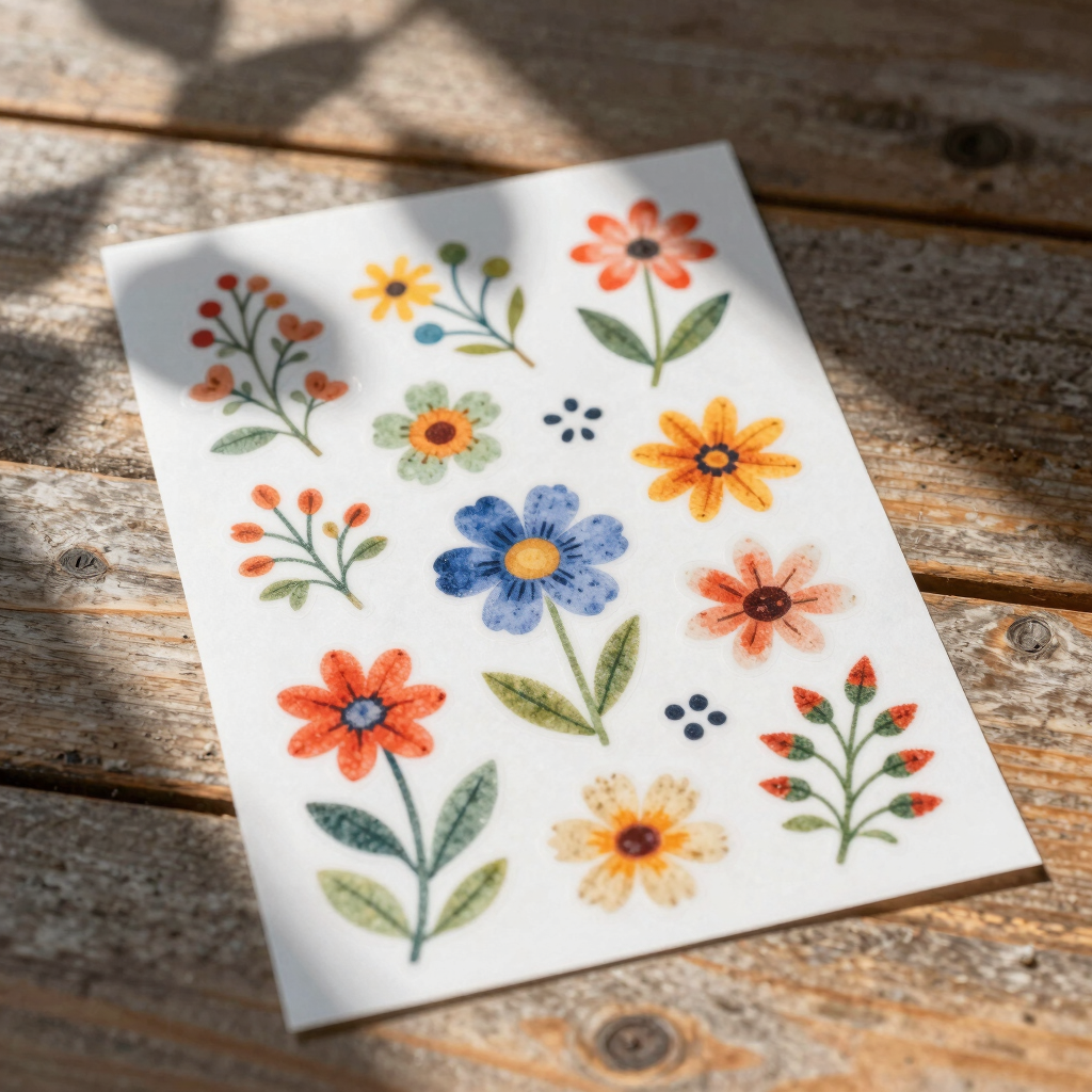 Cartela de Adesivos Florir a Rotina