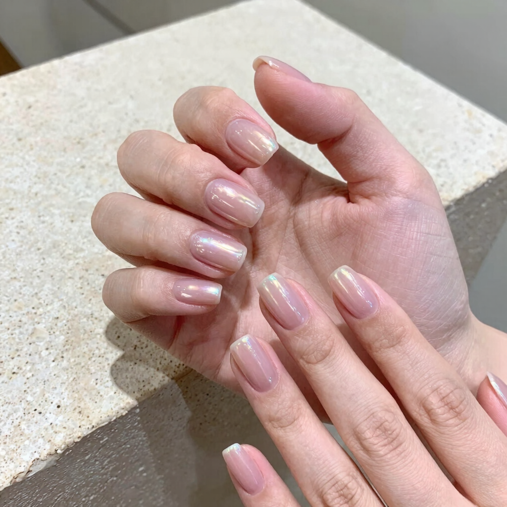 Ethereal Pearl Glaze Press-On Nails