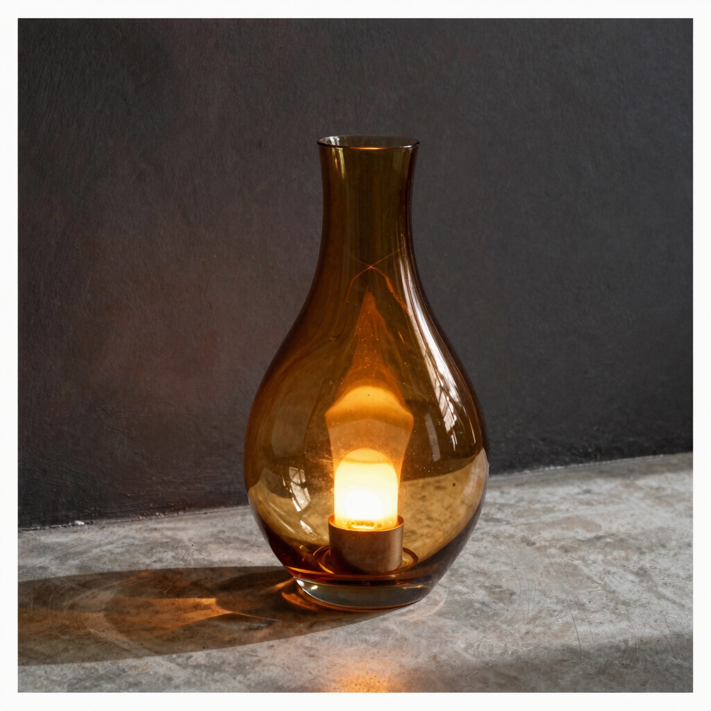 Crescent Heavy Glass Vessel Lamp