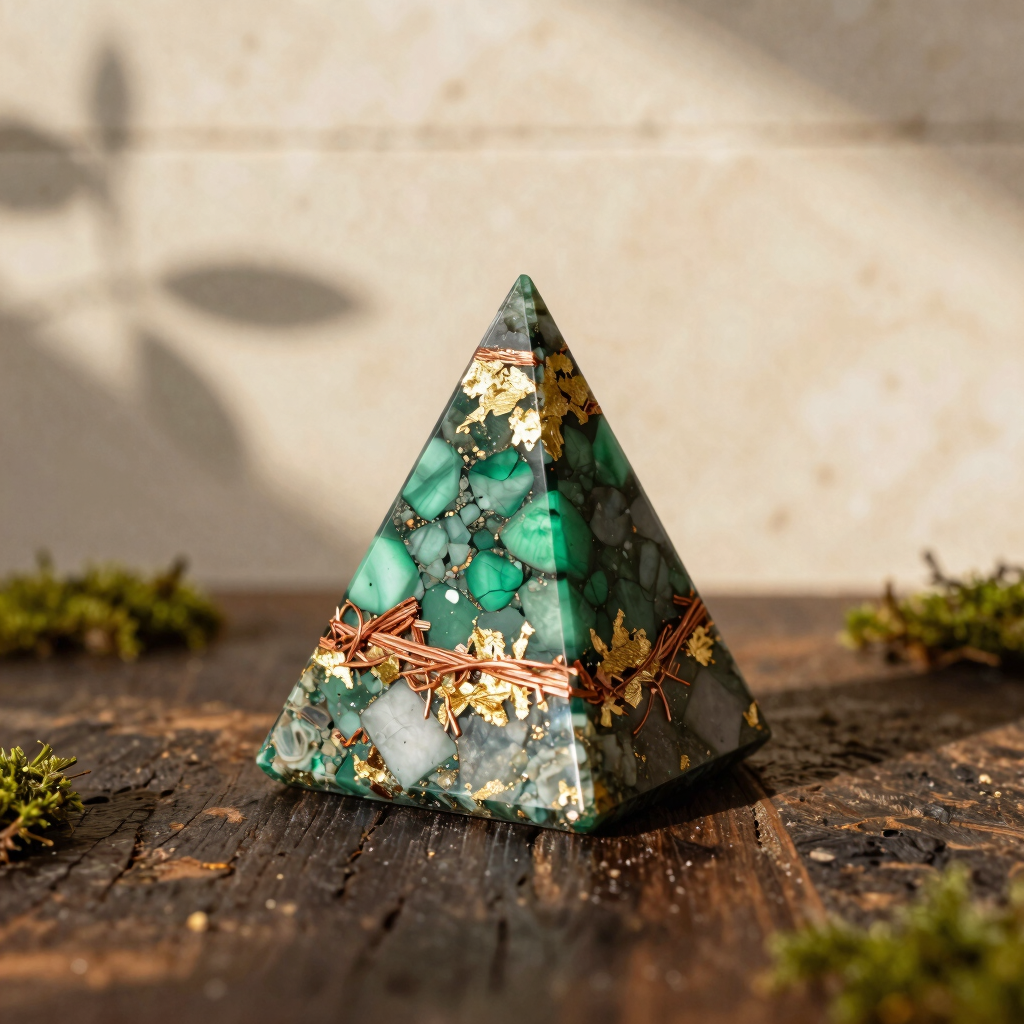 Orgonite Pyramide "Énergie Sylvestre"