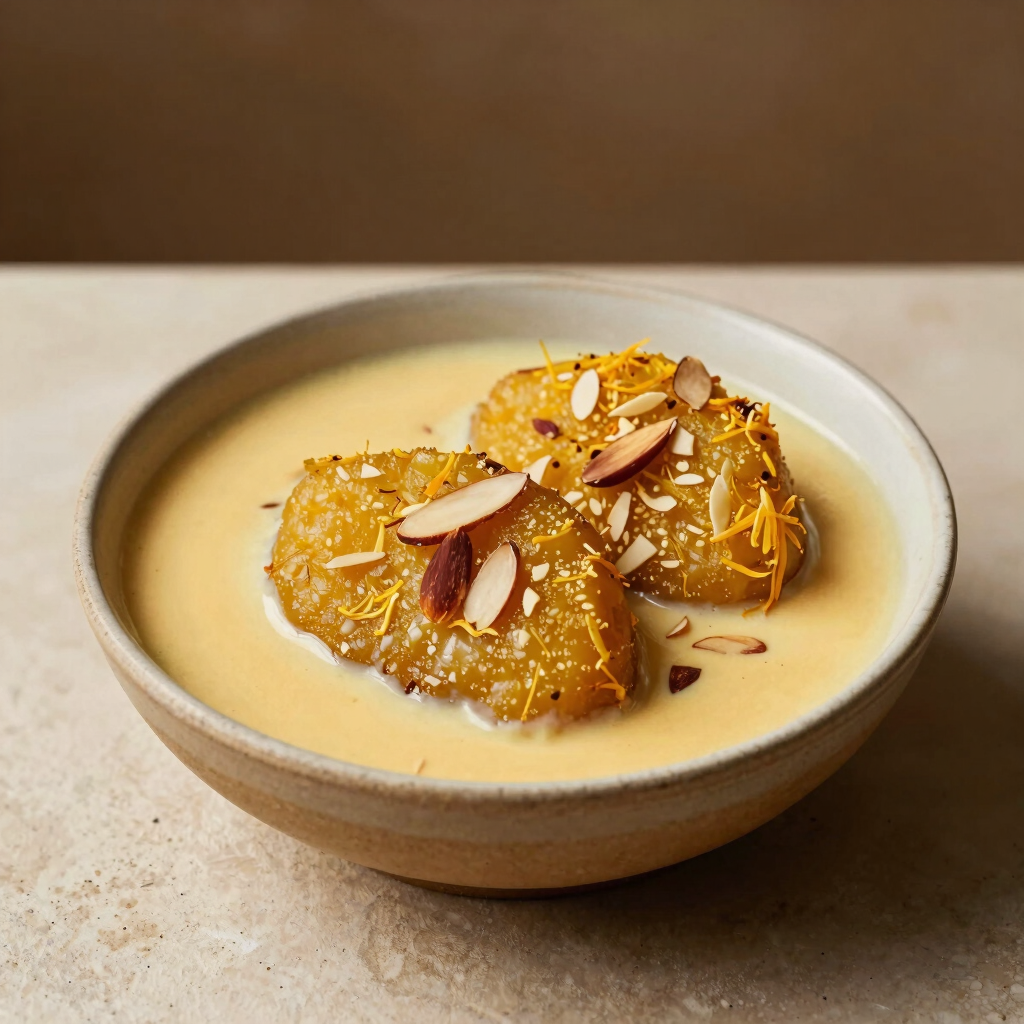 Saffron Malai Rasmalai