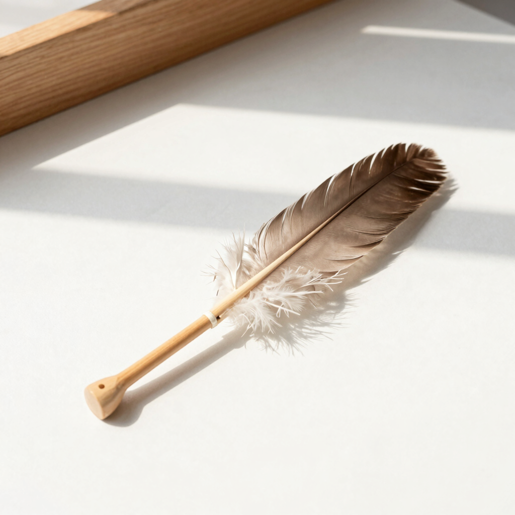 AeroGlide Wooden Feather Wand
