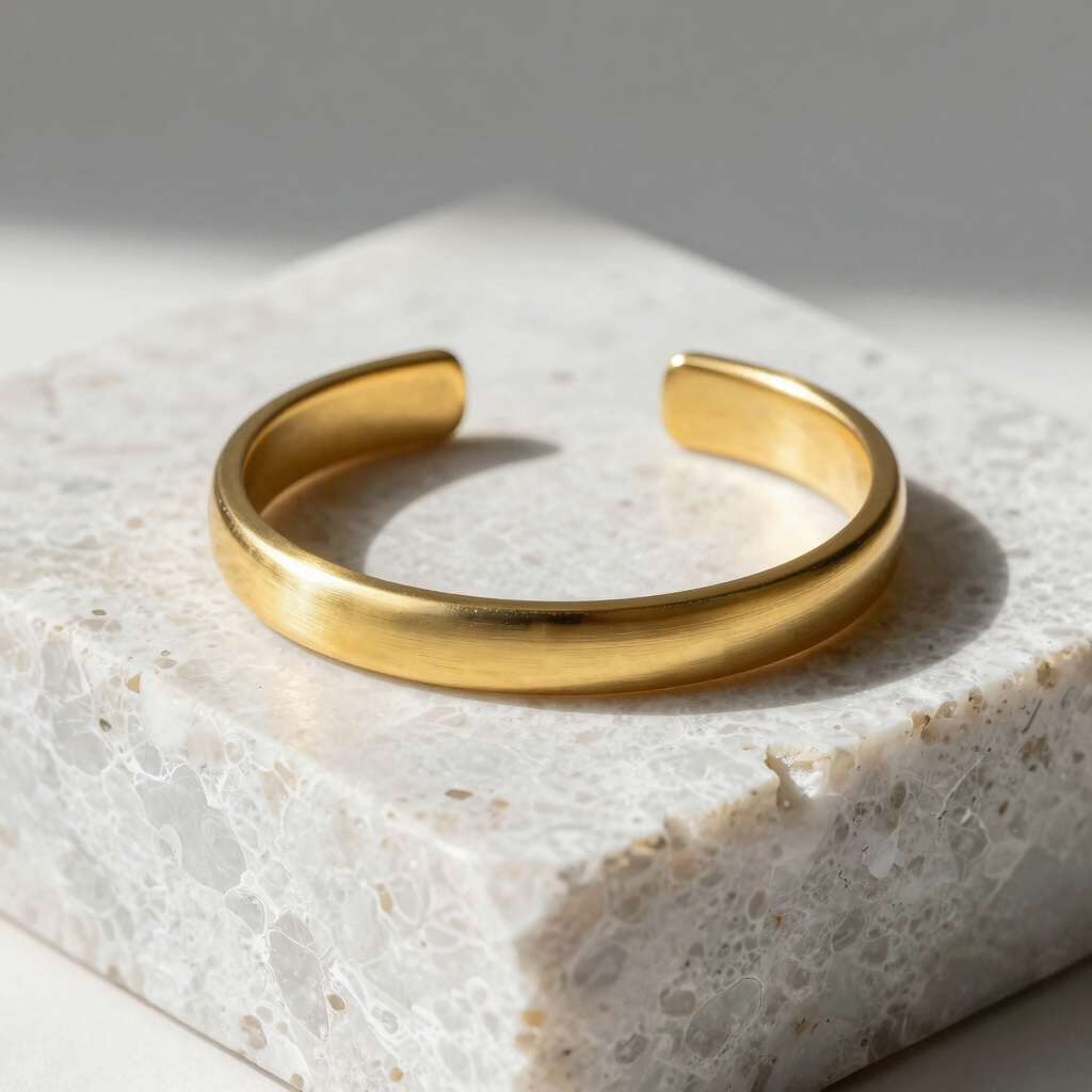 Brushed Gold Meridian Cuff