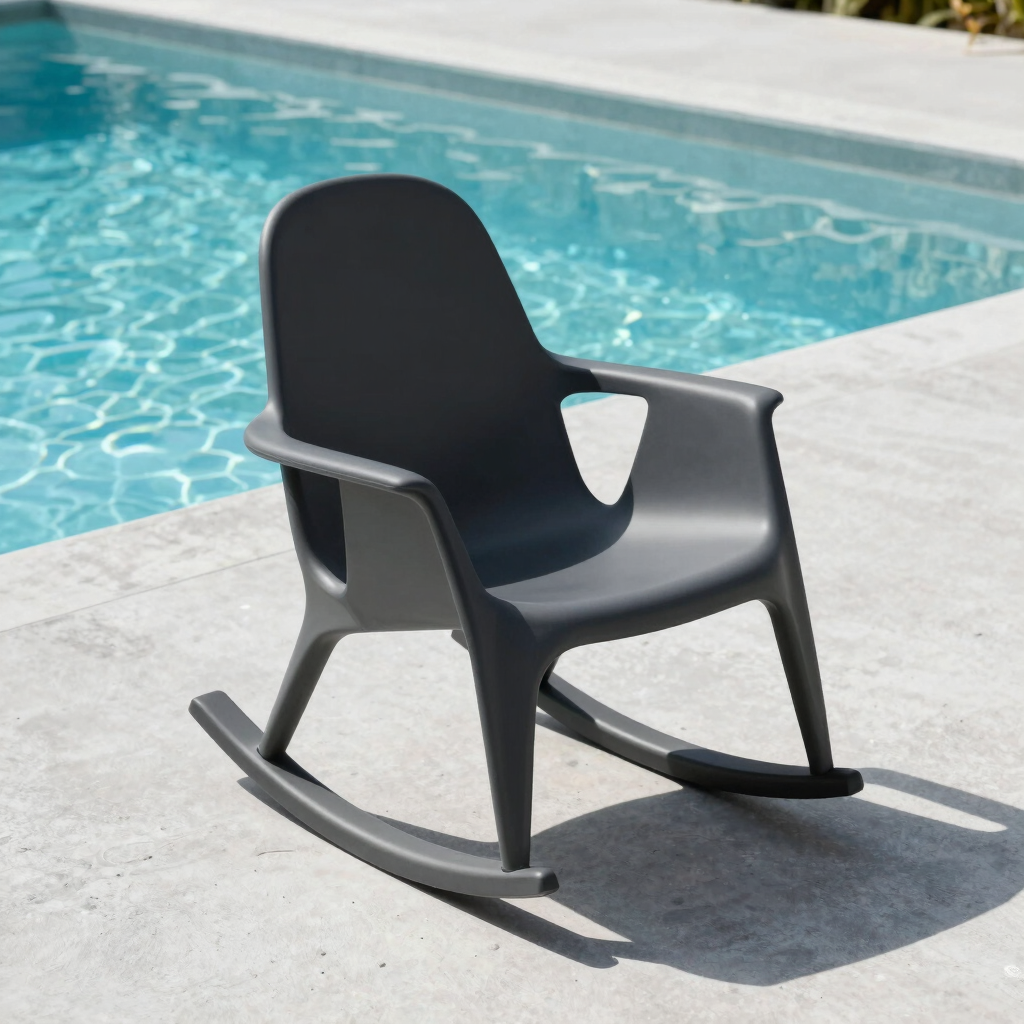 CURVE Porch Rocking Chair in Charcoal