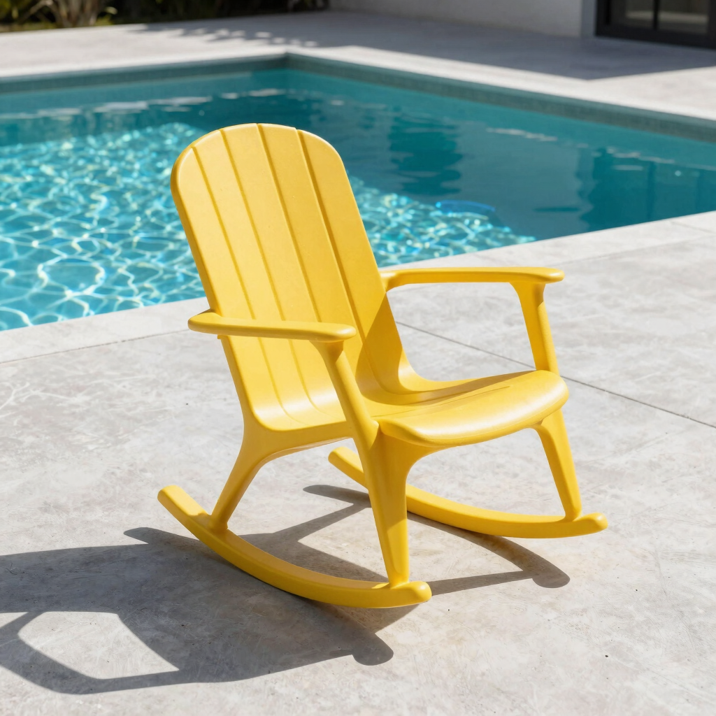 CURVE Porch Rocking Chair in Yellow