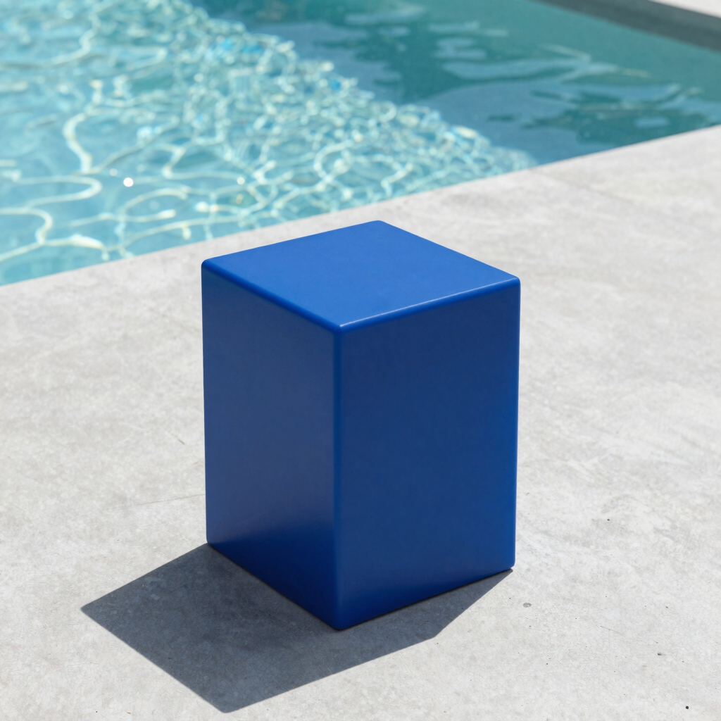 KUBE Stackable Stool in Cobalt