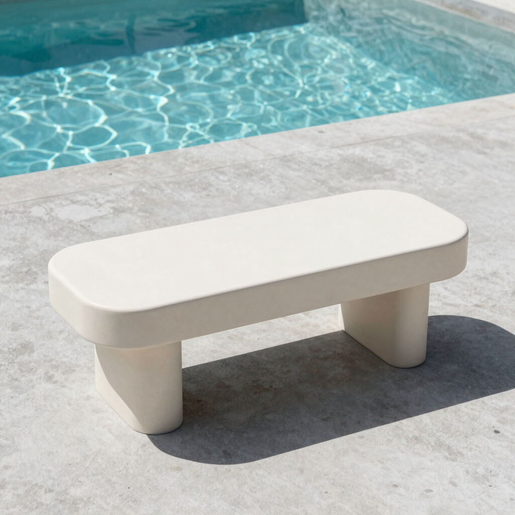 STRATUM Plant Stand Bench in Off-White