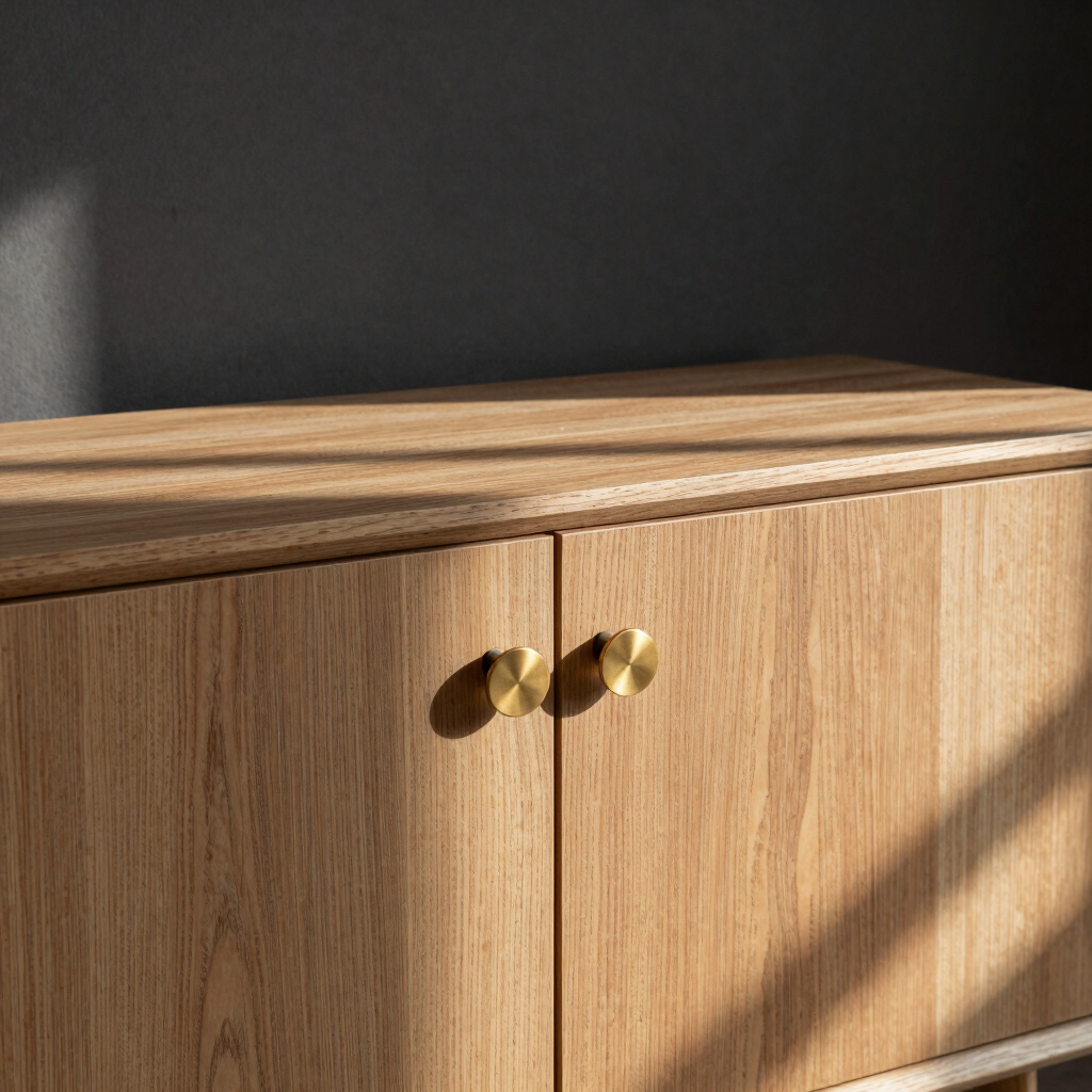 Silas Raw Oak Credenza
