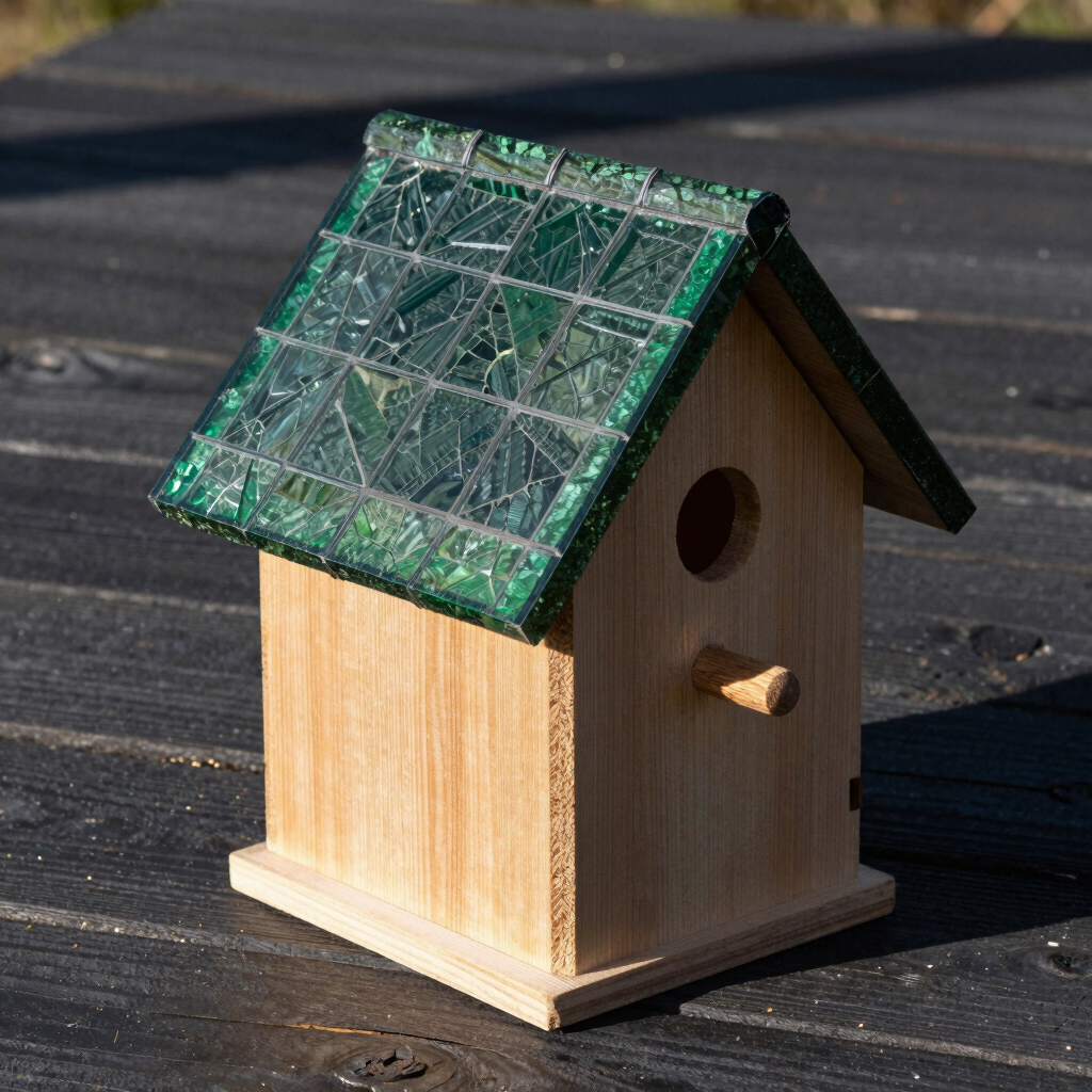 The Meadow Glass-Topped Birdhouse