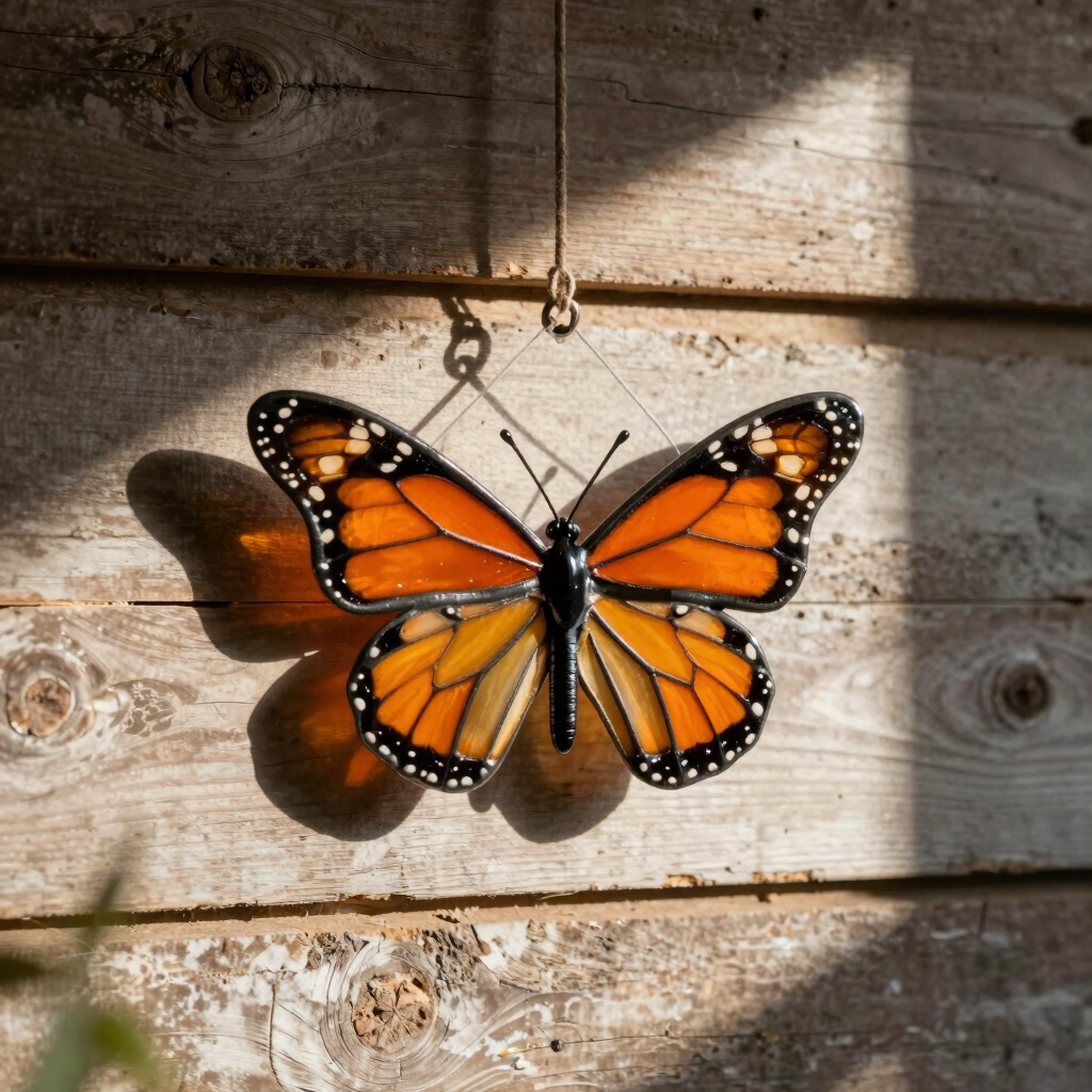 Monarch Butterfly Glass Hanger