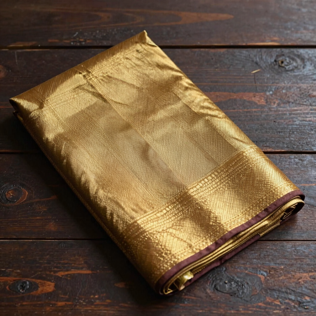 Aubergine Kanjeevaram Silk Saree