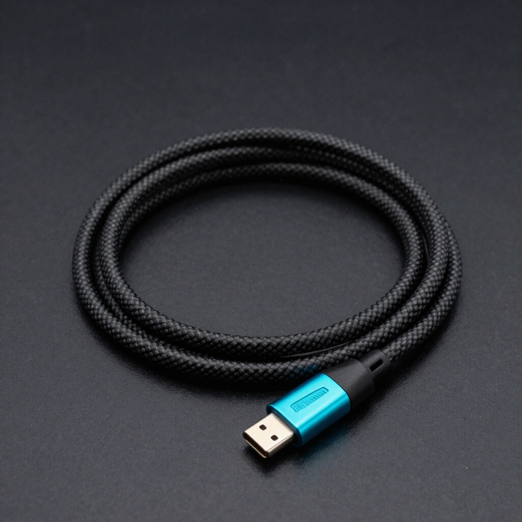 Carbon Obsidian Coiled Cable