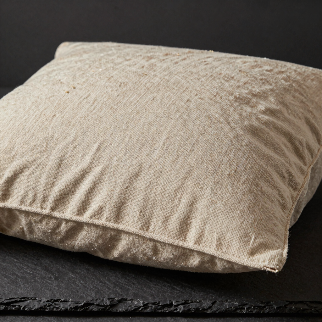 Oatmeal Slub Cotton Pillow Cover