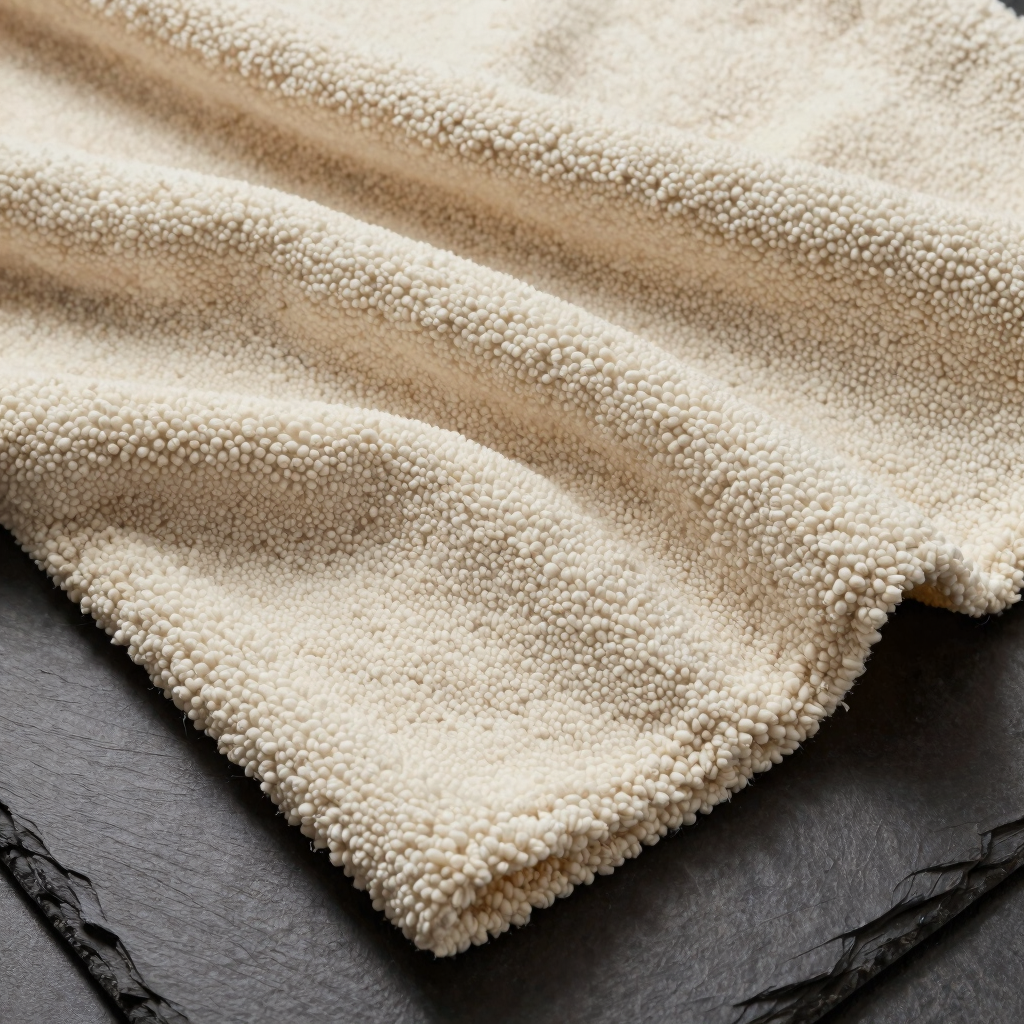 Undyed Bouclé Throw Blanket