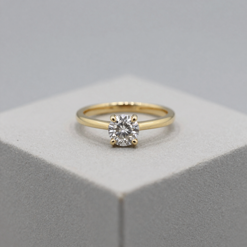 Gouden Damesring met Diamant - ID: DE-G902
