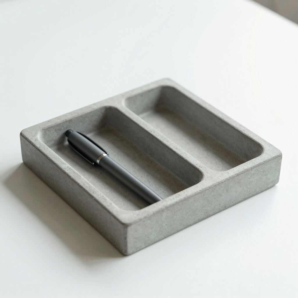 Concrete Desktop Organizer Tray