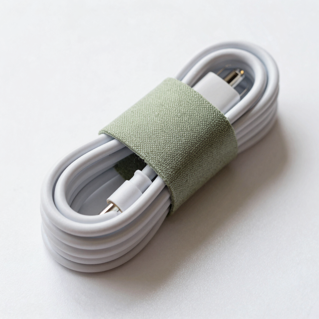 Organic Linen Desktop Cable Wrap