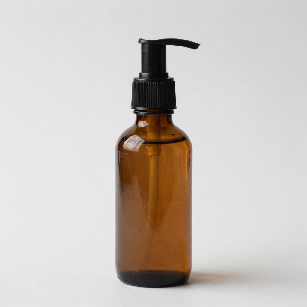 Amber Glass Hand Soap Dispenser