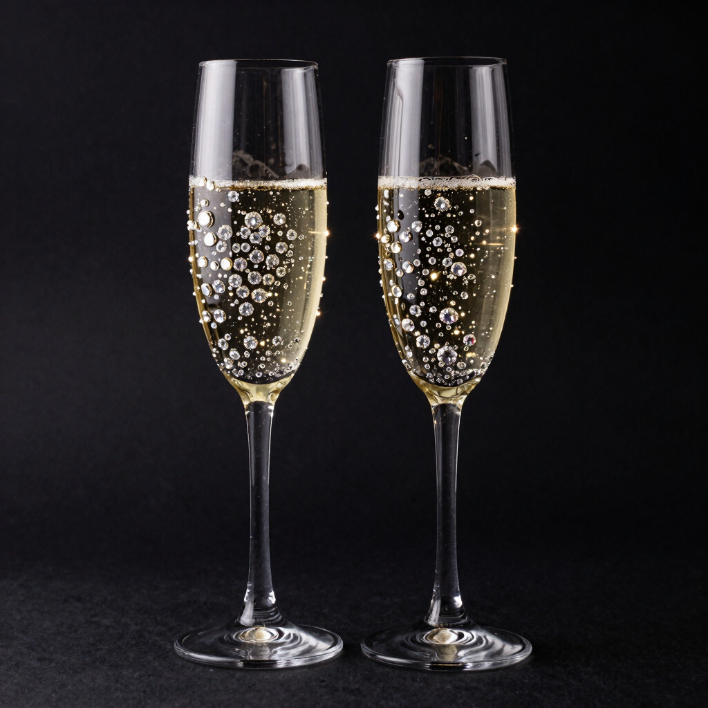 Royal Rhinestone Champagne Flutes