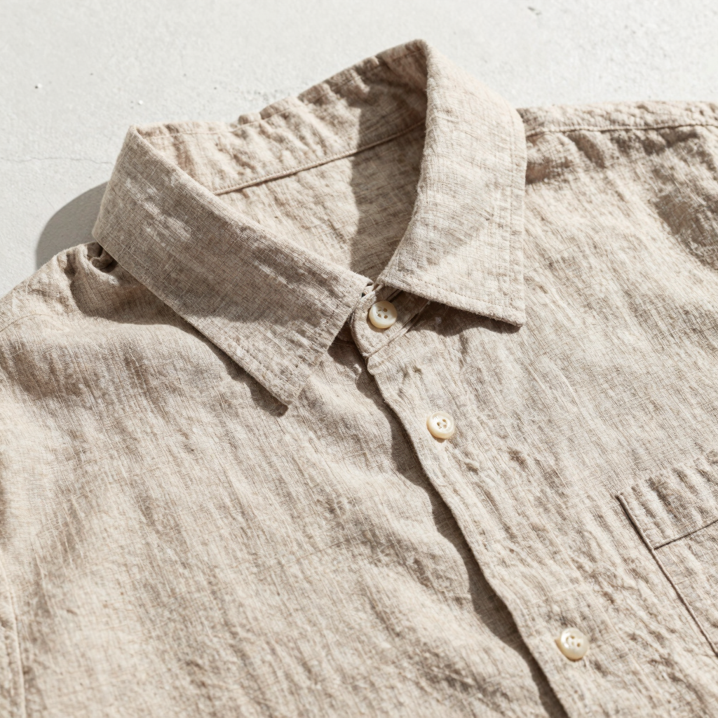 Raw Flax Linen Overshirt