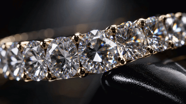 NovMotion AI ecommerce ad: hyper-realistic luxury black high heel shoe with diamonds.