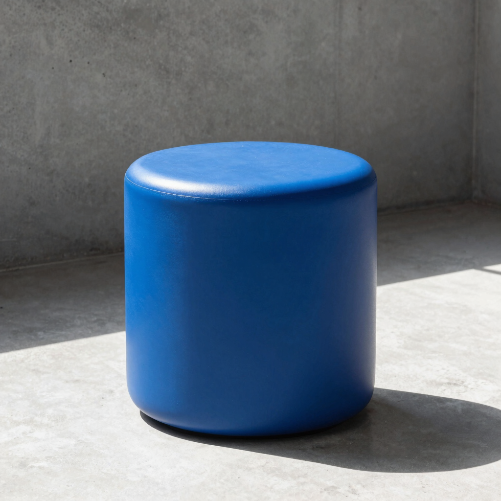 Sol Pool Ottoman in Cobalt