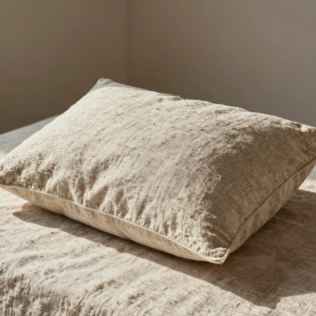 Raw Flax Slub Pillow Cover