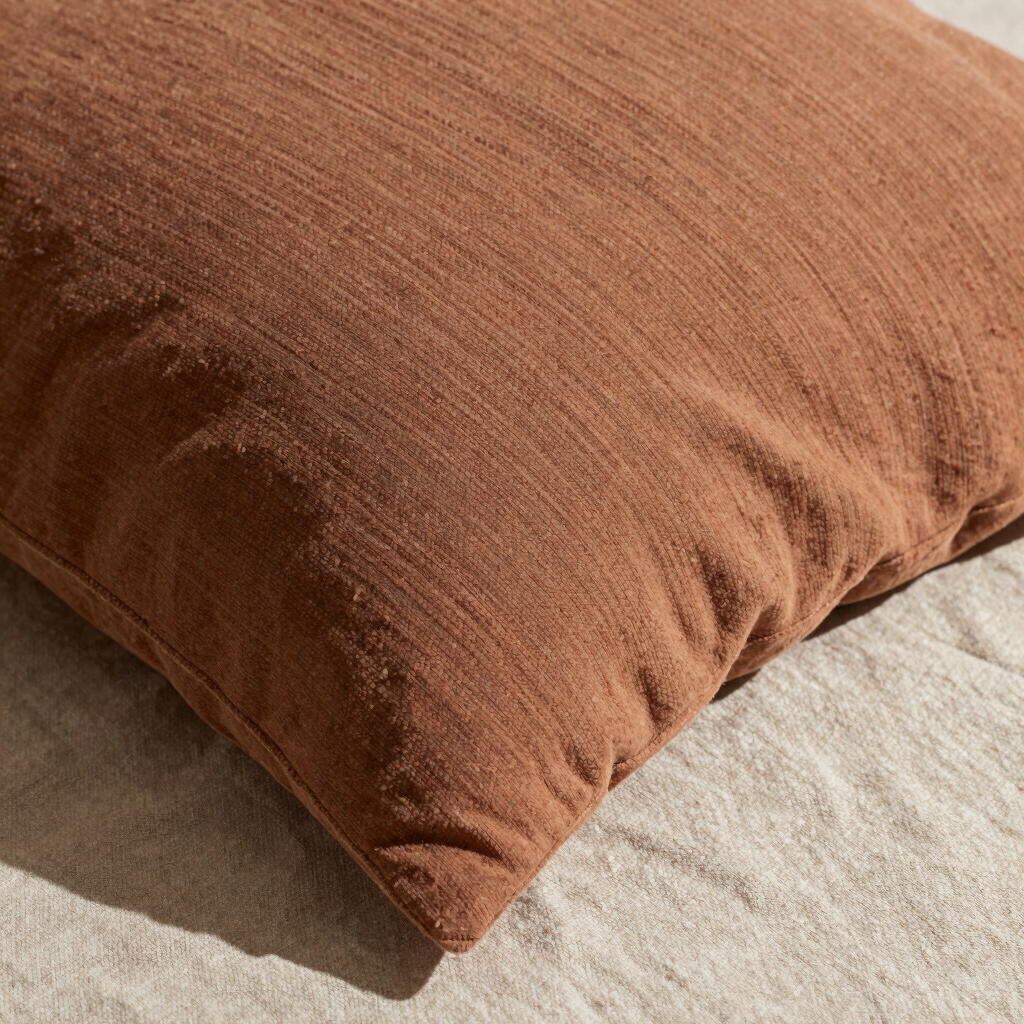 Clay Slub Pillow Cover