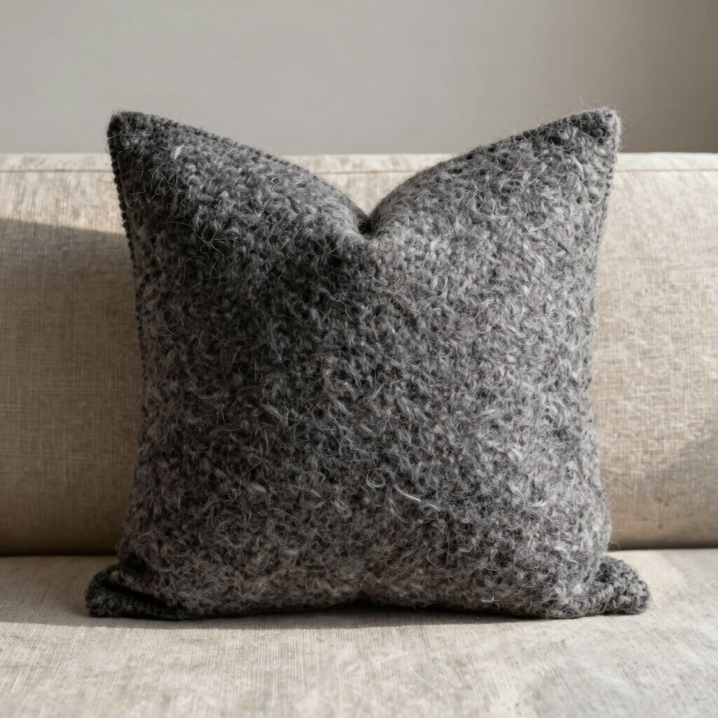 Boiled Wool Accent Pillow