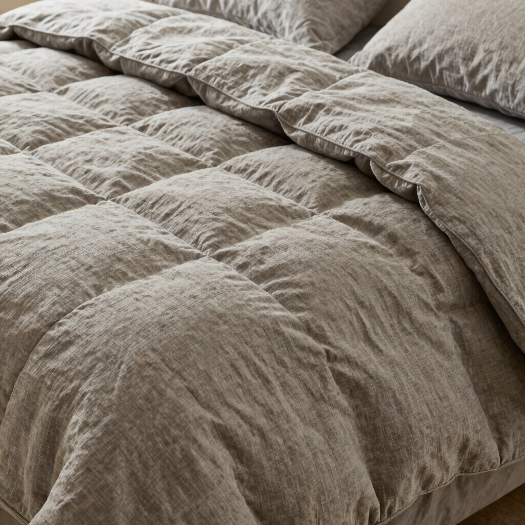 Unstructured Linen Bed Quilt