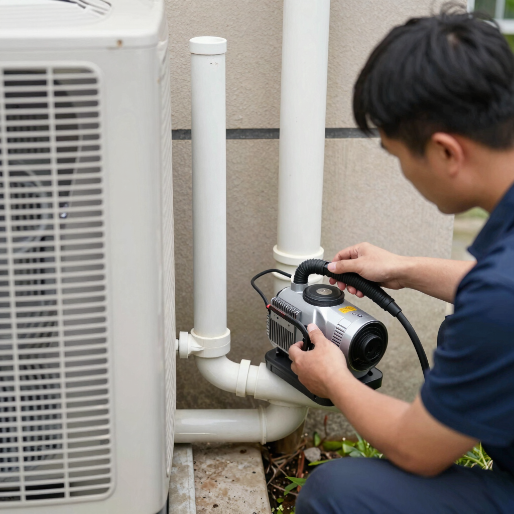 AC Condensate Line Clear & Flush