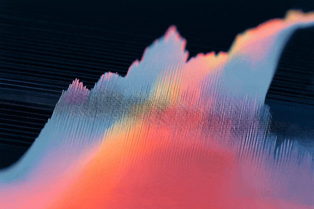 a close up of a black and brown abstract painting