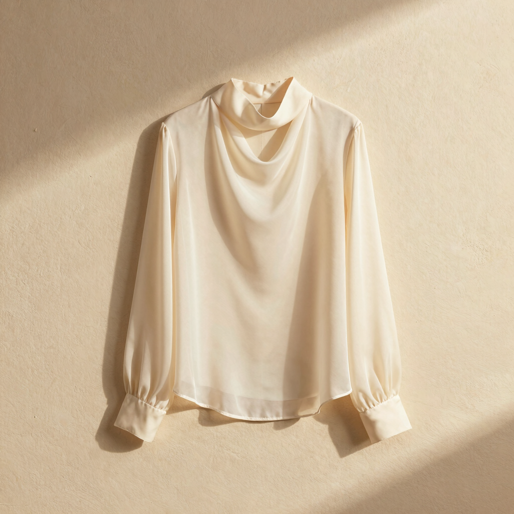 The Noelle Draped Georgette Blouse