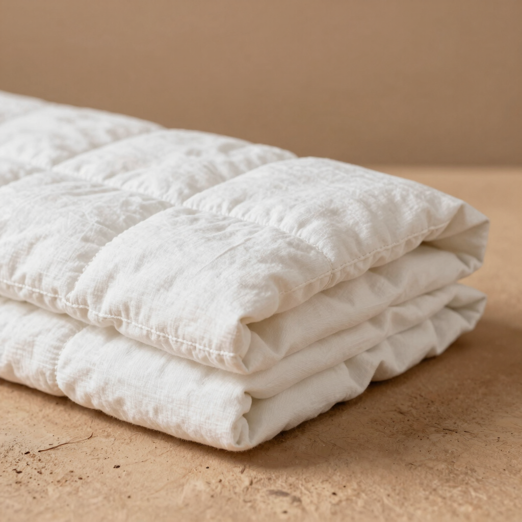 Clay-Stitched Linen Quilt