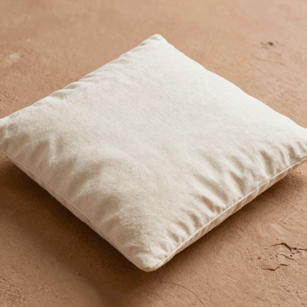 Raw Canvas Tufted Cushion