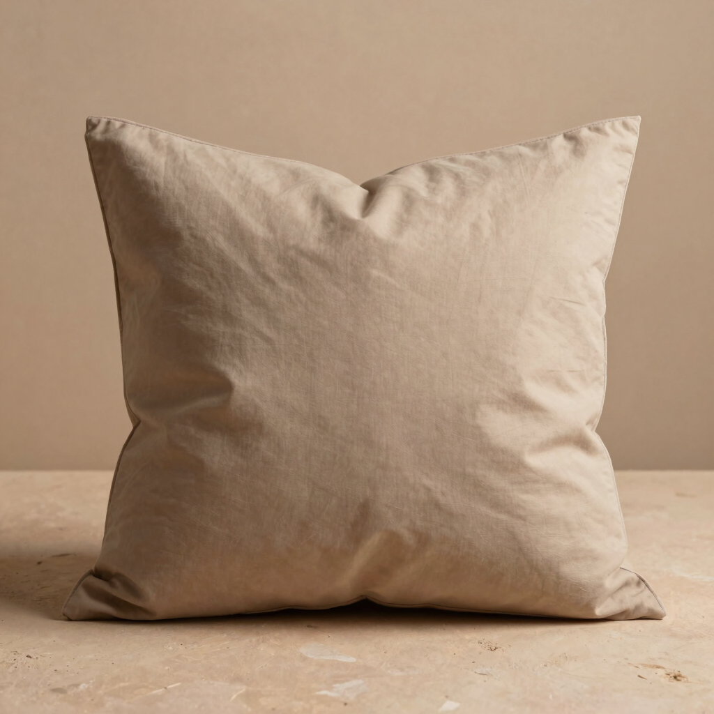 Slub Cotton Ochre Pillow Cover