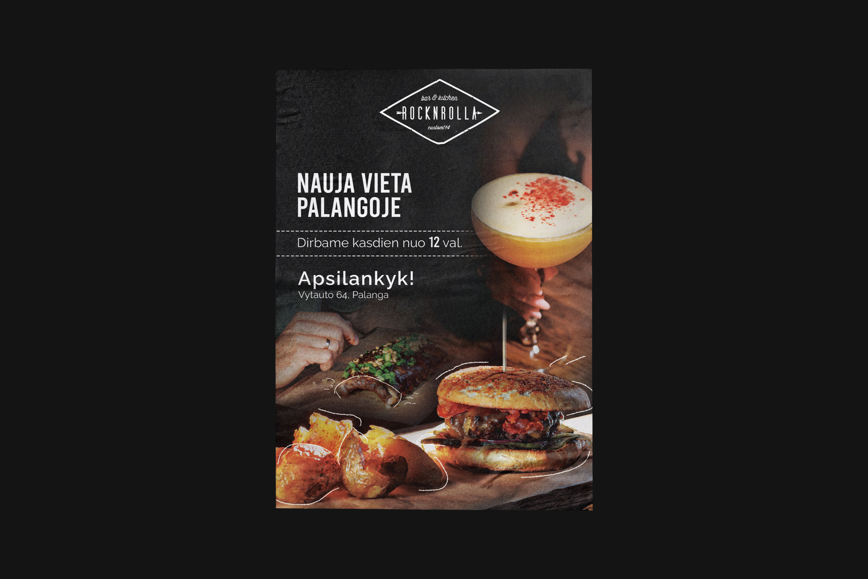 Poster design for Rocknrolla bar