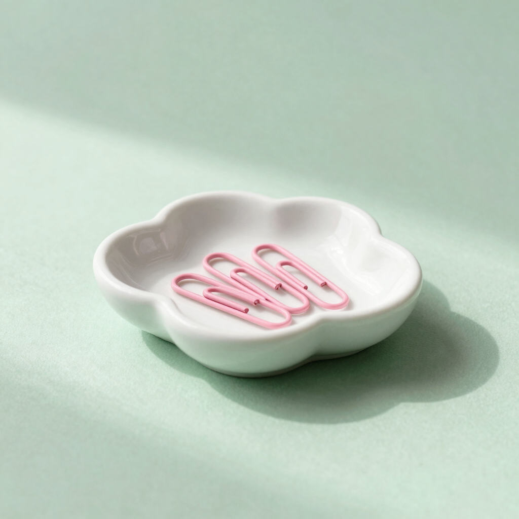 Puffy Cloud Paperclip Holder
