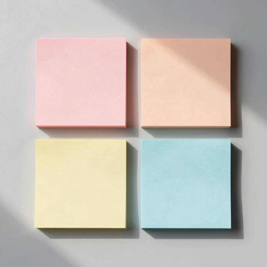 Wavy Edge Pastel Sticky Notes