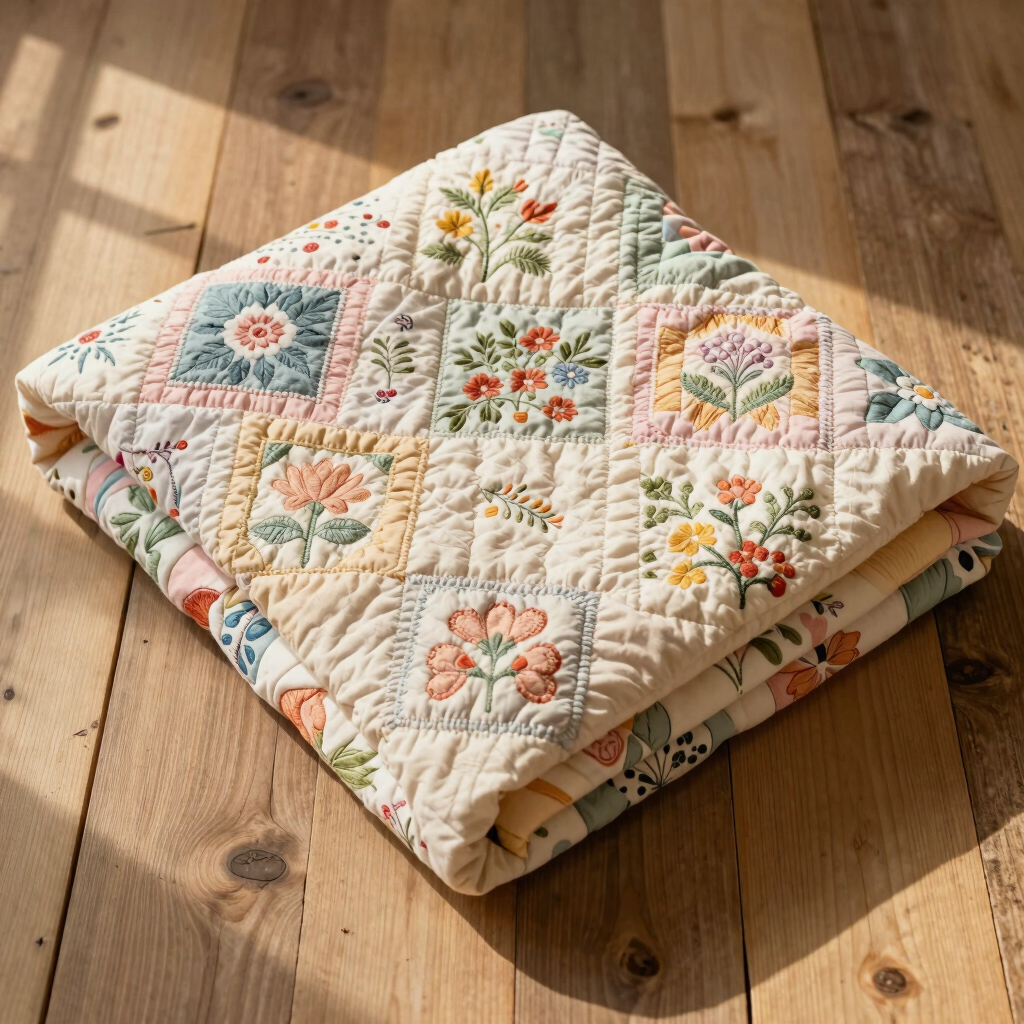 Southern Wildflower Patchwork Blanket