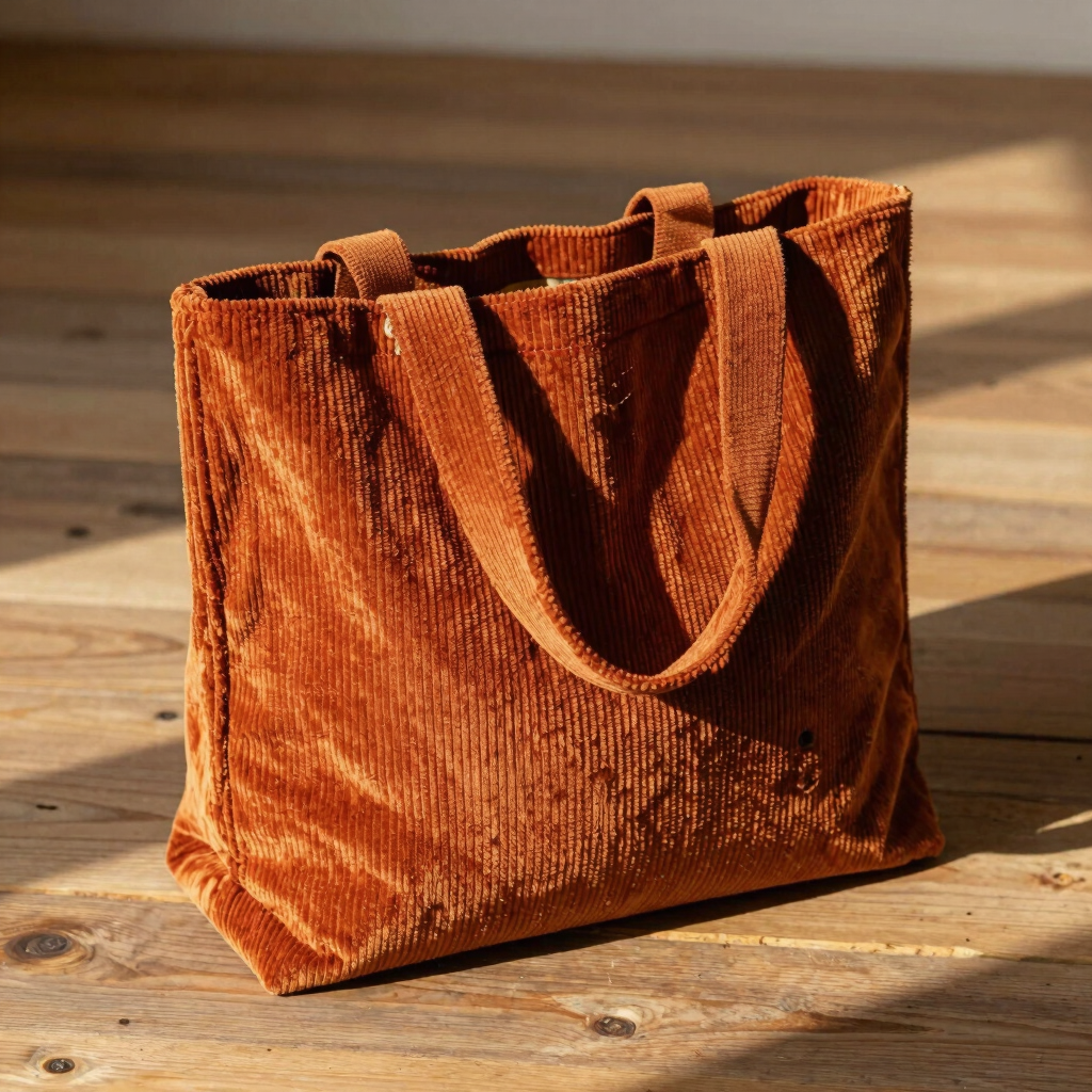 Sunset Corduroy Tote Bag
