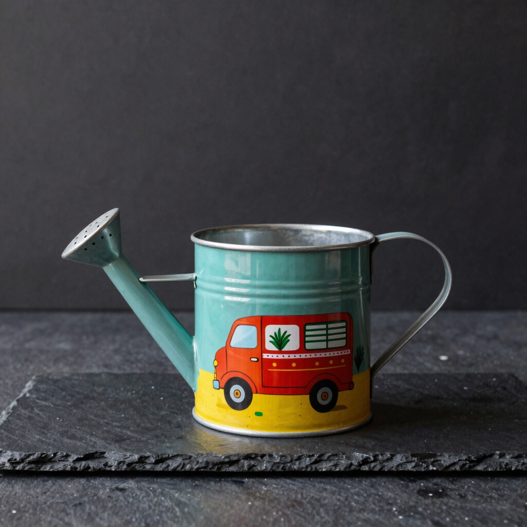Hand-Painted Truck Art Metal Watering Can