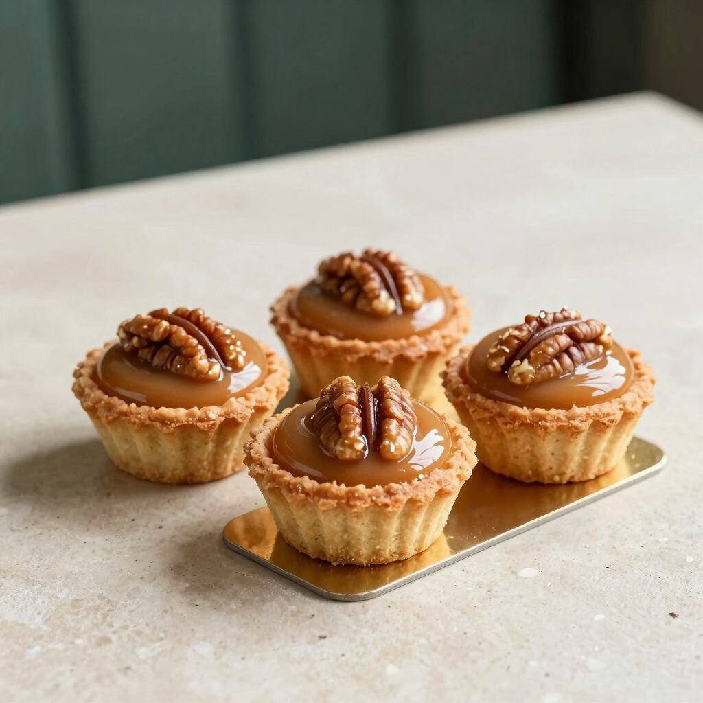 Salted Caramel Pecan Tartlets