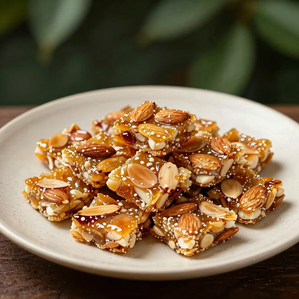 Roasted Almond Brittle Bites