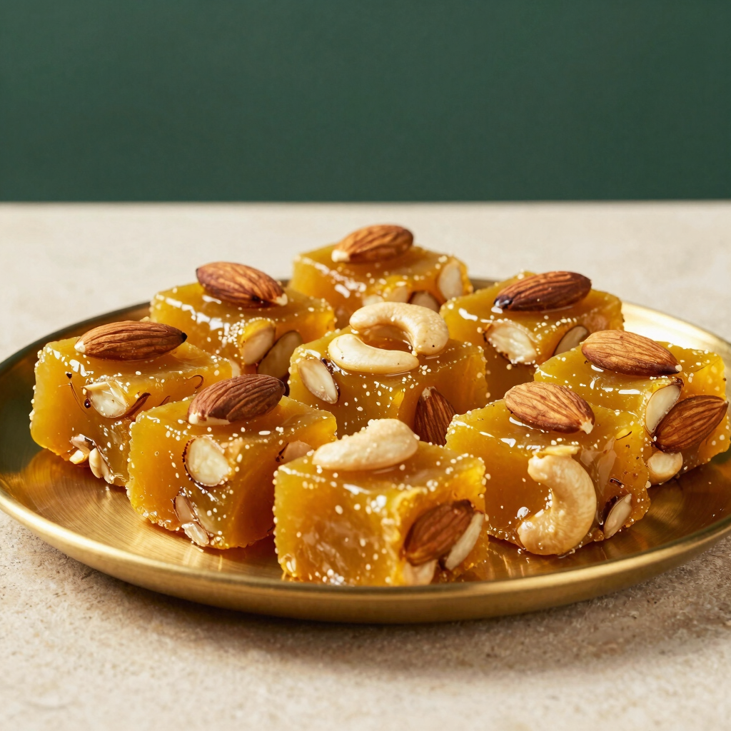 Saffron Cashew Crown Delights